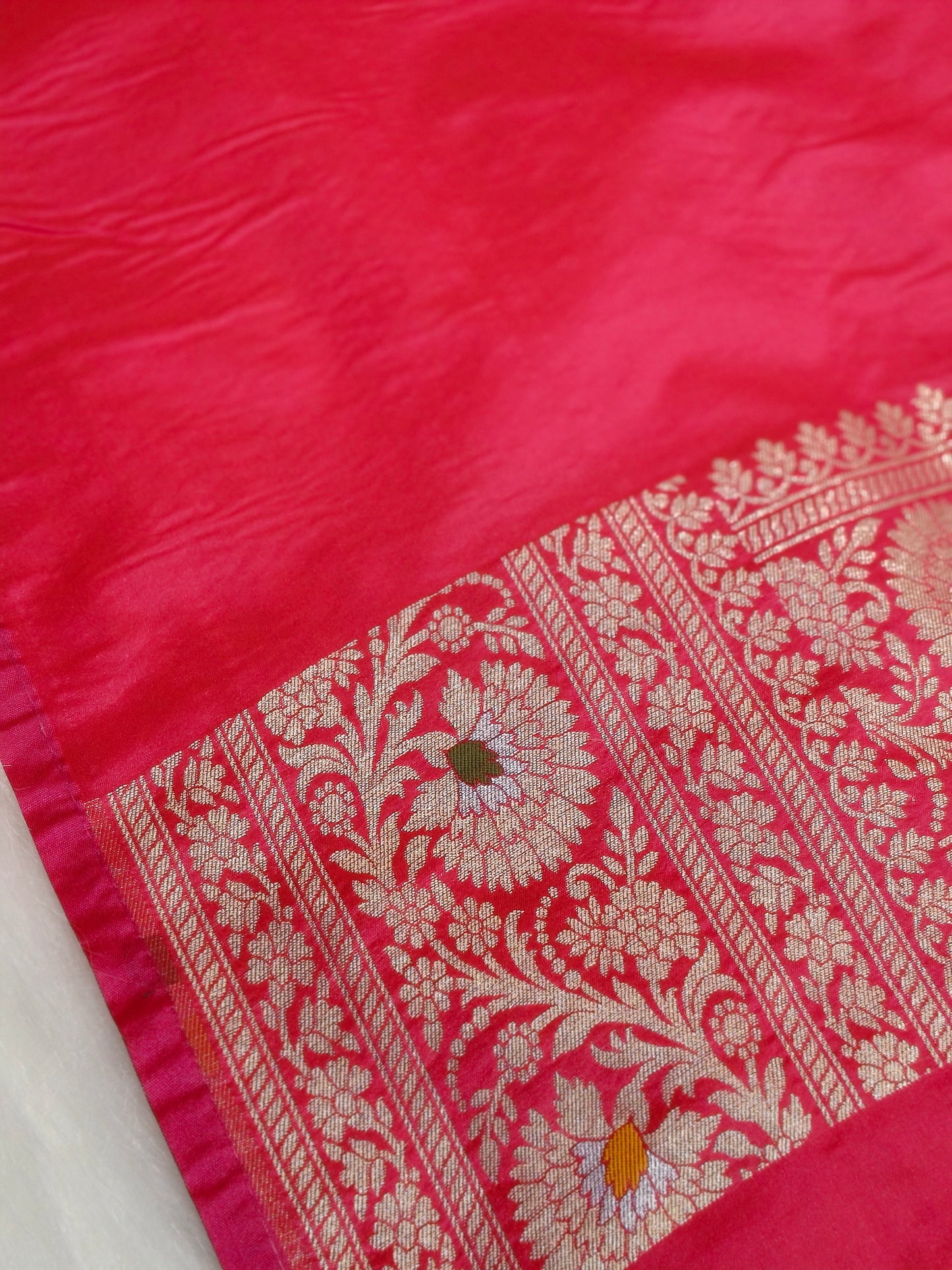 Banarasi Minakari Tanchhui Saree Red Rani shade With Multi Color Mina BTS001 15% Discount
