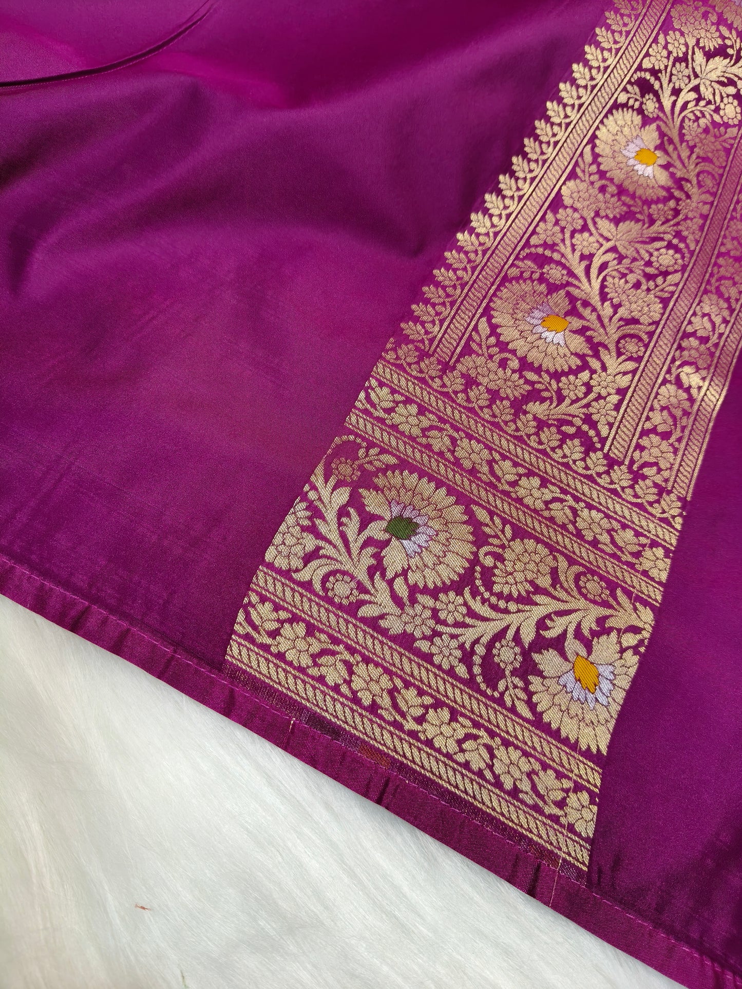 Banarasi Minakari Tanchhui Saree Light Purple Shade With Multi Color Mina BTS005 15% Discount