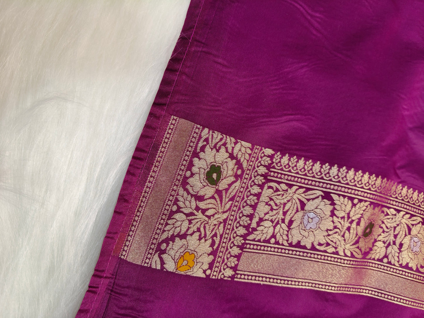 Banarasi Tanchhui Saree Light Purple Shade With Multi Color Mina BTS008 25% Discount