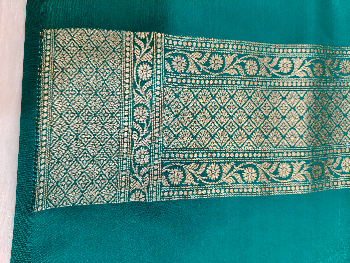 Banarasi Tanchhui Minakari Saree Rama Shade With Multi Color Mina BTS014 50% discount