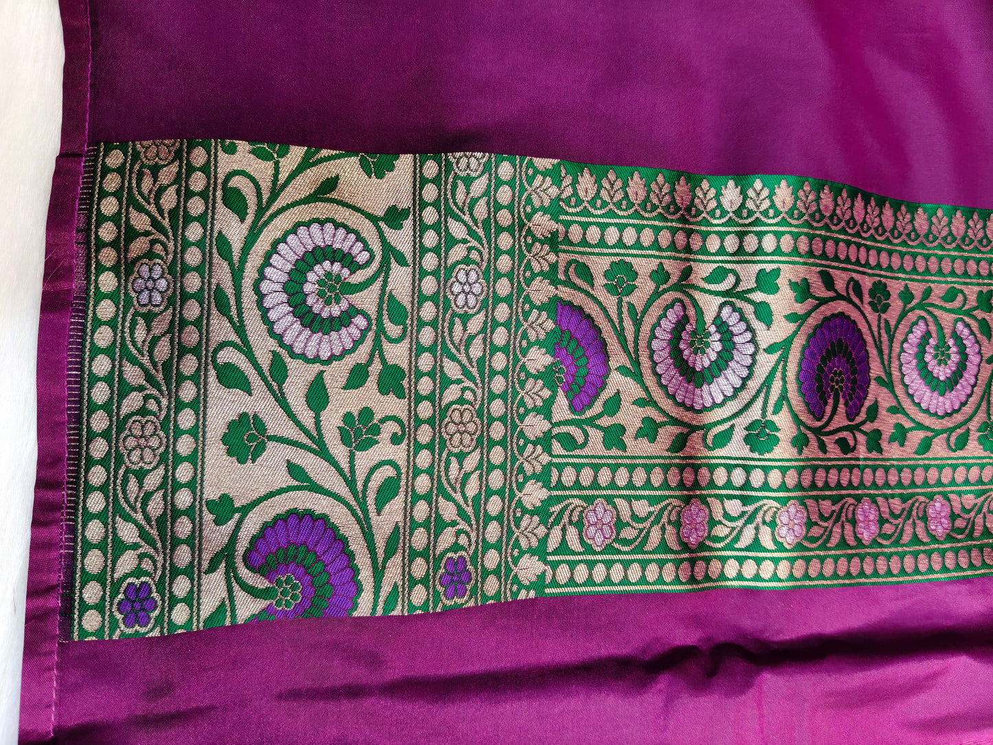Banarasi Silk Ahmedabadi Brocade Saree Light Purple shade ABS001 25% discount