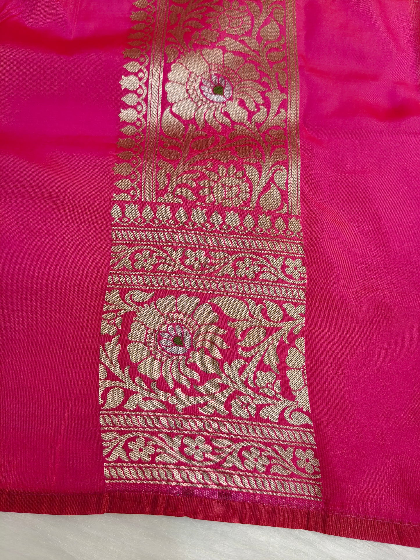 Banarasi Tanchhui Minakari Saree Red Rani Shade With Multi Color Mina BTS017 25% Discount