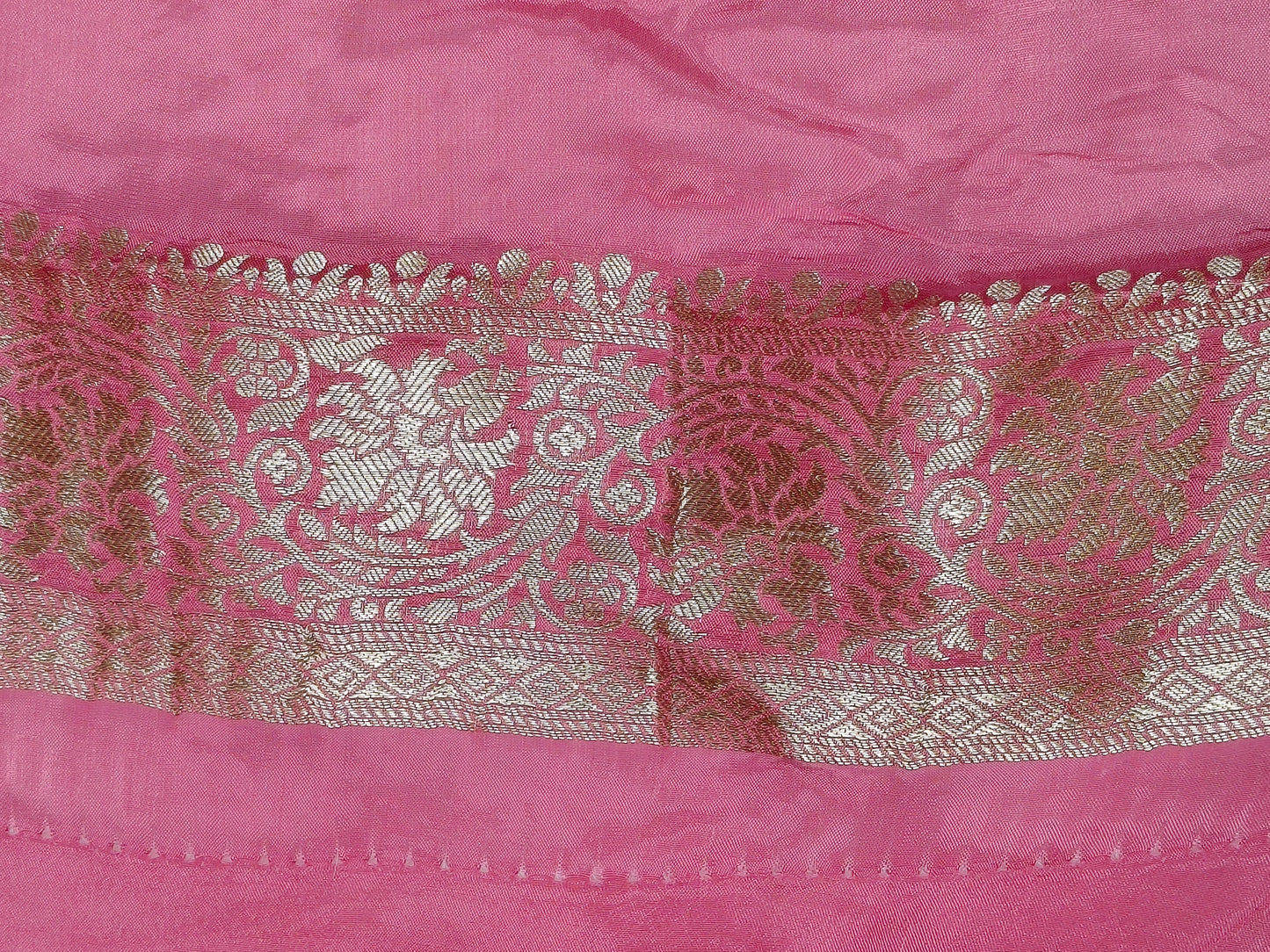 Crepe Banarasi Silk Saree Blush Pink Shade CBS008 50% Discount