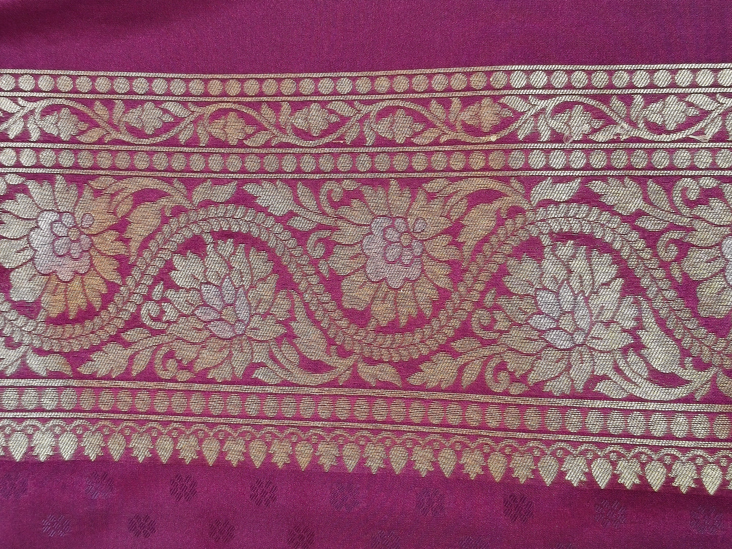 Banarasi Silk Cutwork Saree Purple Shade With Silver Color Mina BCS009 75% Discount