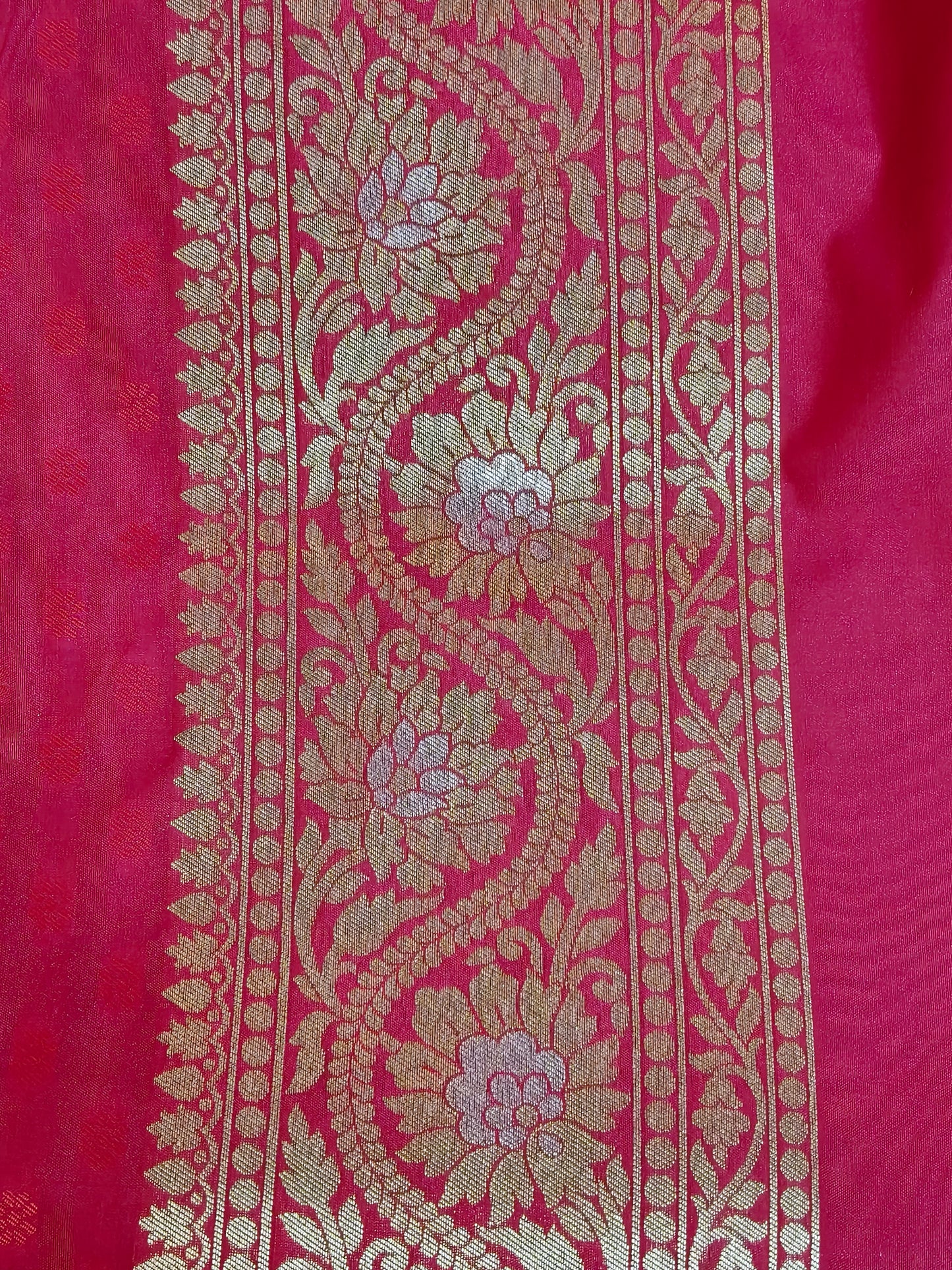 Banarasi Silk Cutwork Jaal Saree Red Rani Shade With Silver Color Mina BCS011 75% Discount