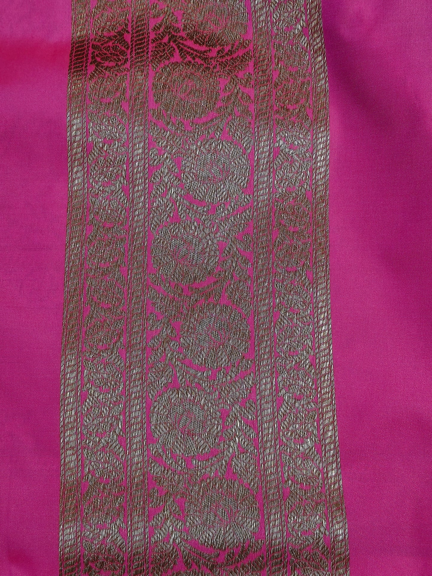 Banarasi Silk Brocade Antique Zari Saree Rani Pink Shade AZ011 75% discount