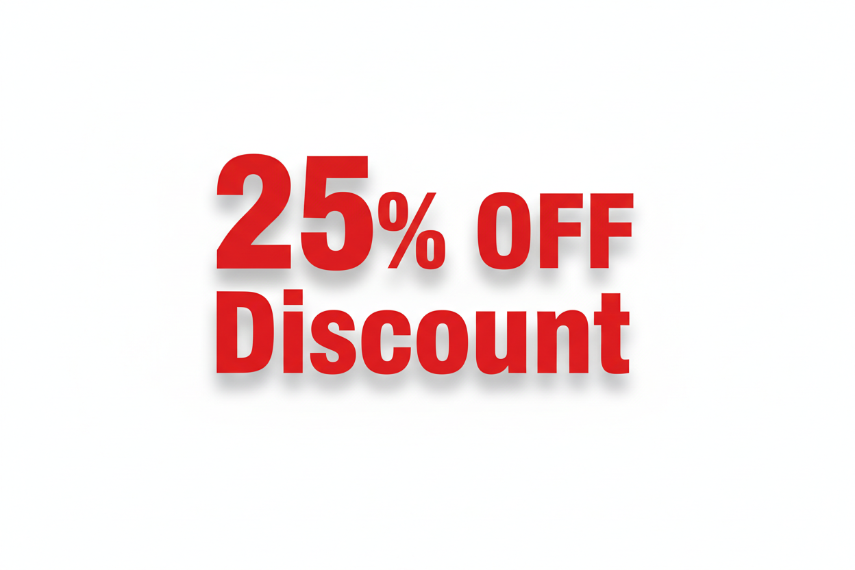 25% OFF Discount