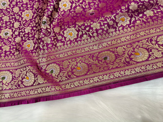 Banarasi Minakari Tanchhui Saree Light Purple Shade With Multi Color Mina BTS005   15% Discount