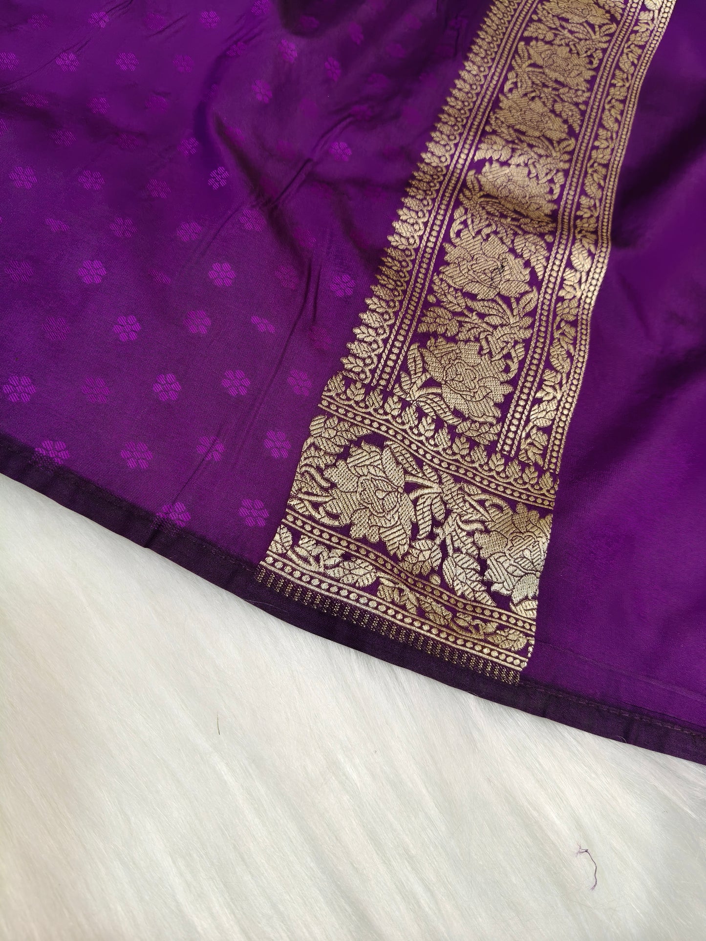 Banarasi Single Tanchhui saree Deep Purple Shade BTS006   25% Discount