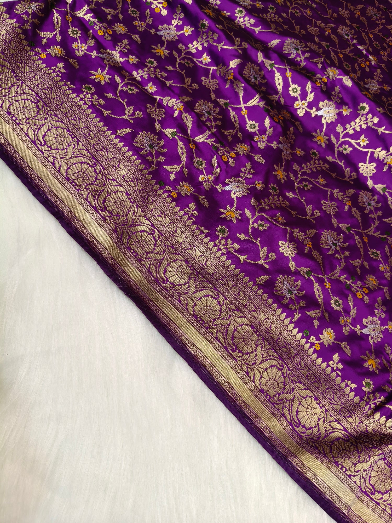 banarasi silk cutwork saree