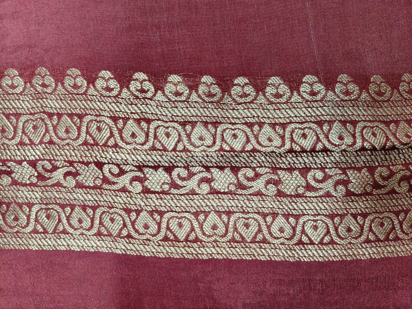 Crepe Banarasi Silk Saree Maroon Color Shade CBS015   50% Discount