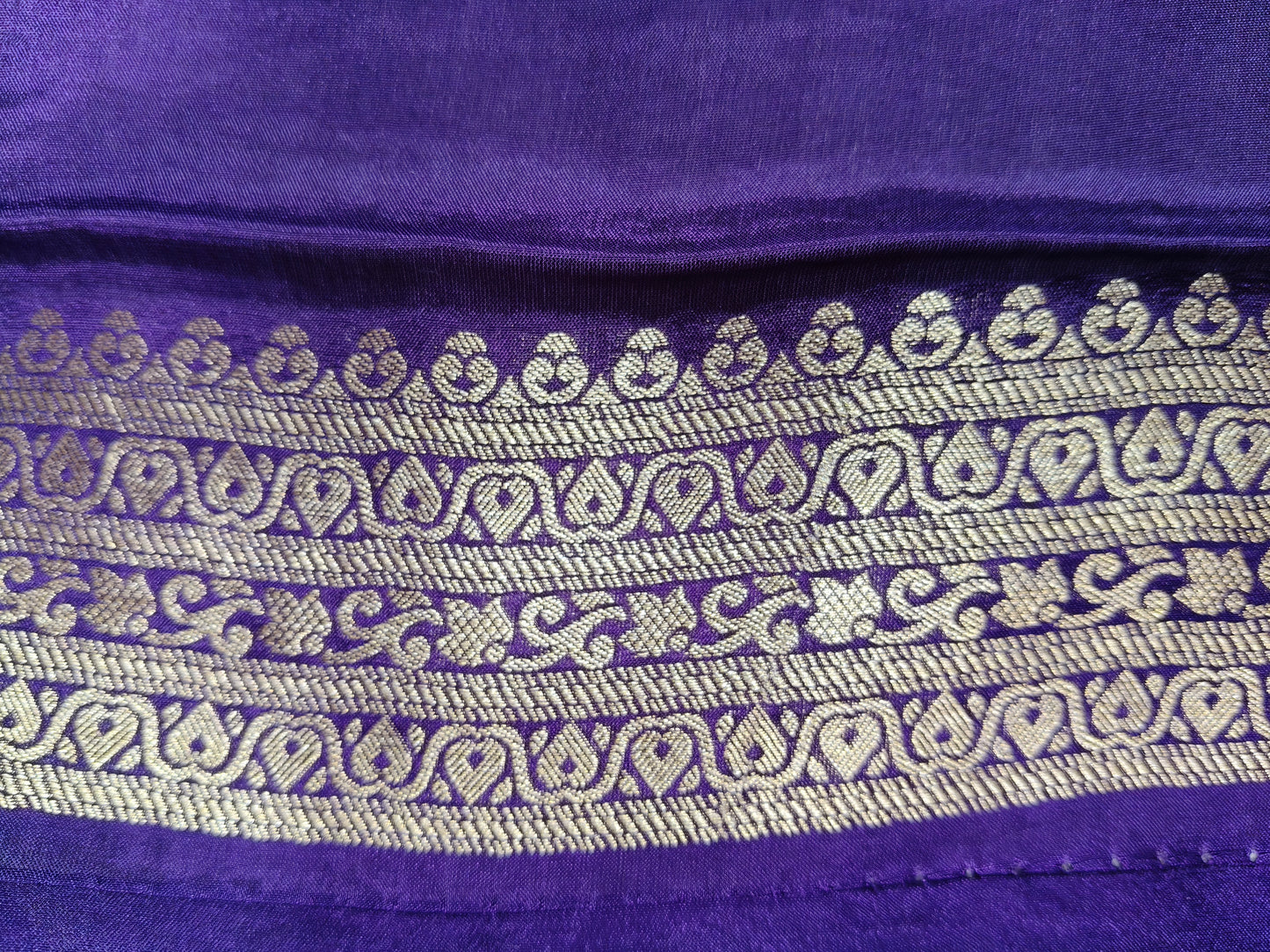 Crepe Banarasi Silk Saree Dark Majenta Shade CBS017   50% Discount