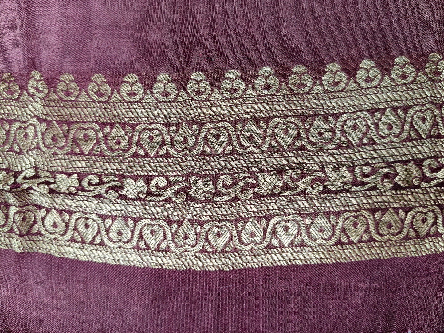 Crepe Banarasi Silk Saree Wine Color Shade CBS018   50% Discount