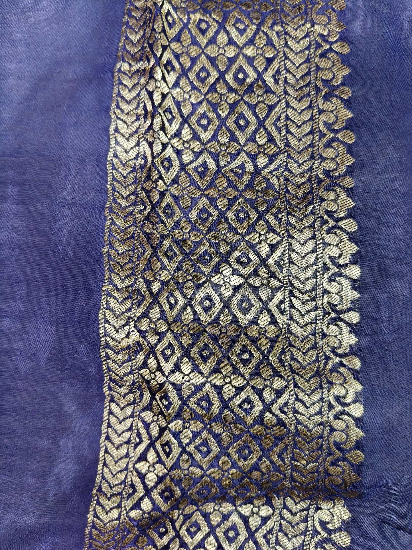 Crepe Banarasi Silk Saree Navy Blue Shade CBS020   50% Discount