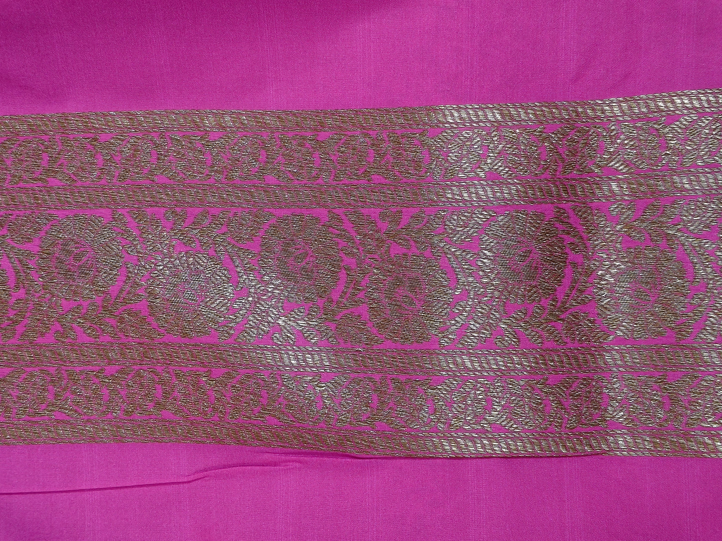 Banarasi Silk Brocade Antique Zari Saree Rani Pink Shade AZ008  75% Discount