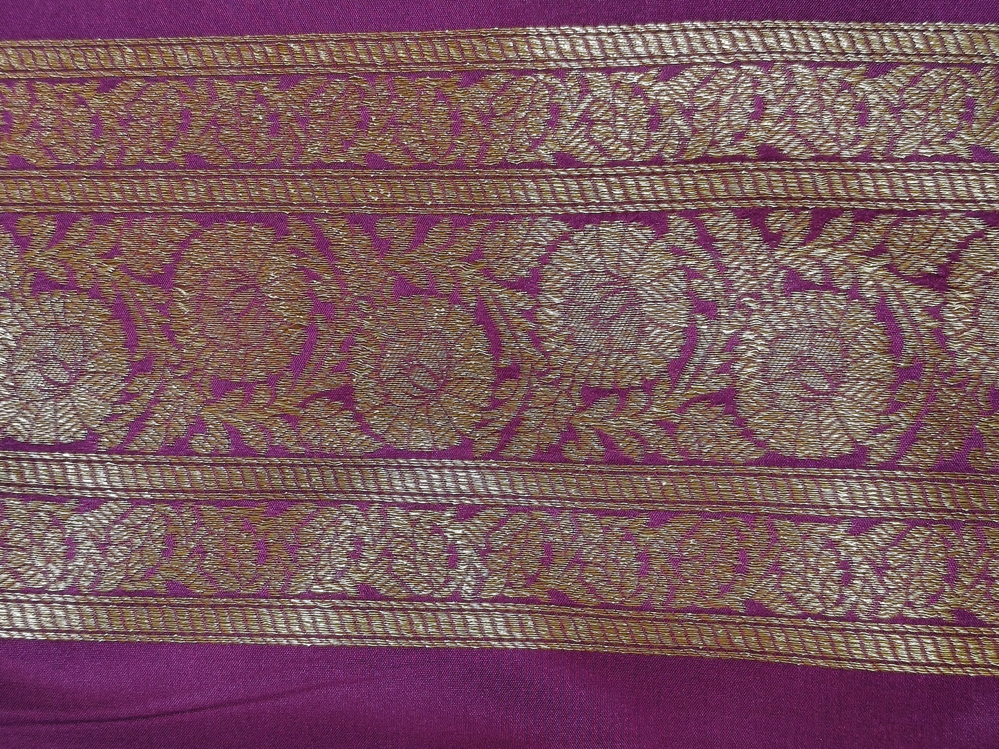 Banarasi Silk Brocade Antique Zari Saree Wine Shade AZ006  75% Discount